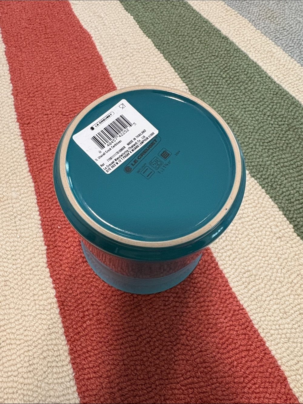 Le Creuset 1 L Utensil Crock in Caribbean Blue - Picture 2 of 8